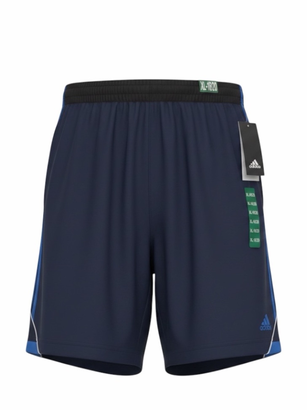 Adidas Navy Blue Side Stripe Performance Core Athletic Shorts Size XL
